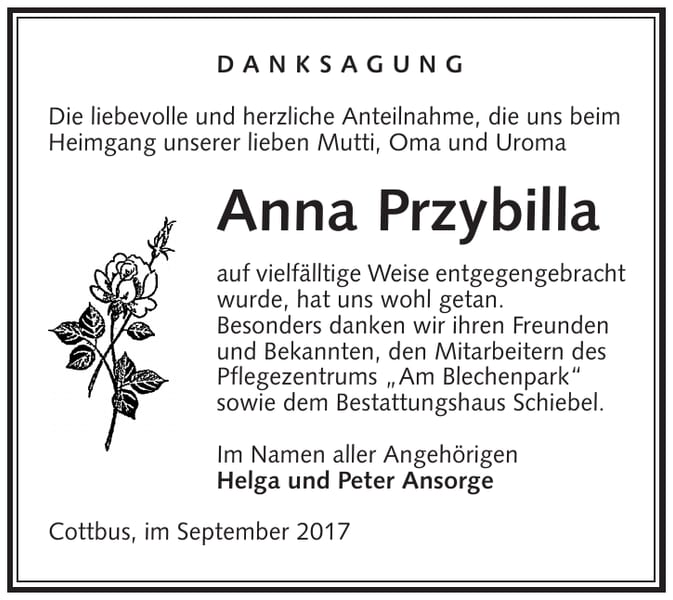 Danksagung Anna Przybilla