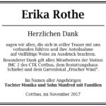 Danksagung Erika Rothe