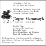 Traueranzeige Jürgen Skotarczyk