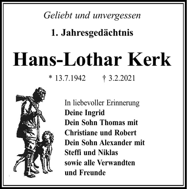 Jahresgedenken Hans-Lothar Kerk