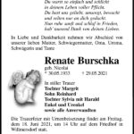 Traueranzeige Renate Burschka, geb. Nicolai