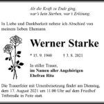Traueranzeige Werner Starke