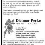 Traueranzeige Dietmar Perko