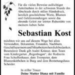 Danksagung Sebastian Kost