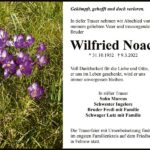 Traueranzeige Wilfried Noack
