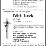 Traueranzeige Edith Jarick, geb. Noack