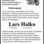 Danksagung Lars Halko