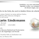 Traueranzeige Karin Lindemann, geb. Bronisch