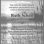 Traueranzeige Ruth Schön, geb. Reschofsky