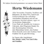 Danksagung Herta Wiedemann