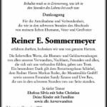 Danksagung Reiner E. Sommermeyer