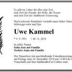 Traueranzeige Uwe Kammel