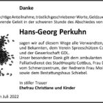 Danksagung Hans-Georg Perkuhn