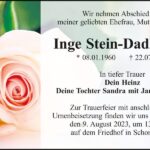 Traueranzeige Inge Stein-Dadlhuber