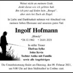 Traueranzeige Ingolf Hofmann