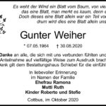 Danksagung Gunter Weiher