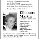 Traueranzeige Ellionore Martin