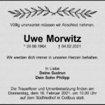 Traueranzeige Uwe Morwitz