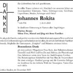 Danksagung Johannes Rokita