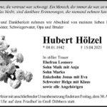 Traueranzeige Hubert Hölzel