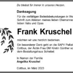 Danksagung Frank Kruschel