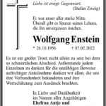 Danksagung Wolfgang Enstein