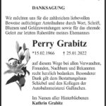 Danksagung Perry Grabitz