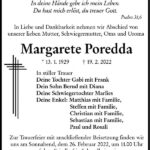 Traueranzeige Margarete Poredda