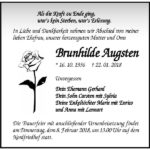 Traueranzeige Brunhilde Augsten