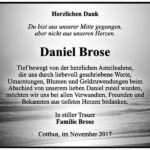 Danksagung Daniel Brose