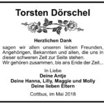 Danksagung Torsten Dörschel