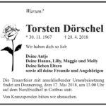 Traueranzeige Torsten Dörschel