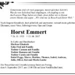 Traueranzeige Horst Emmert