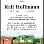 Traueranzeige Ralf Hoffmann