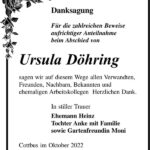 Danksagung Ursula Döhring