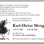 Traueranzeige Karl-Heinz Menge