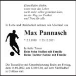 Traueranzeige Max Pannasch