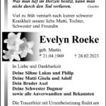 Traueranzeige Evelyn Roeke, geb. Martin