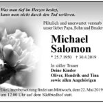 Traueranzeige Michael Salomon