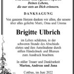 Danksagung Brigitte Ulbrich