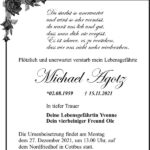 Traueranzeige Michael Agotz