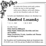 Traueranzeige Manfred Losansky