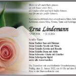 Traueranzeige Erna Lindemann