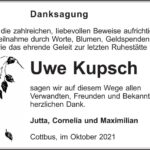 Danksagung Uwe Kupsch