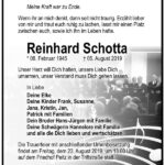 Traueranzeige Reinhard Schotta