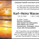 Traueranzeige Karl-Heinz Wasserka