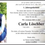 Jahresgedenken Carla Löschber