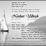 Traueranzeige Norbert Ulbrich