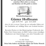 Danksagung Günter Hoffmann