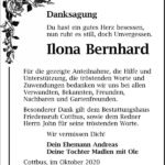 Danksagung Ilona Bernhard